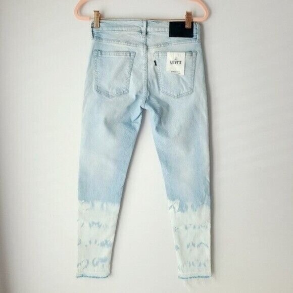 Levi's Blue Empire Skinny Raw Hem Ankle Jeans - Picture 6 of 8